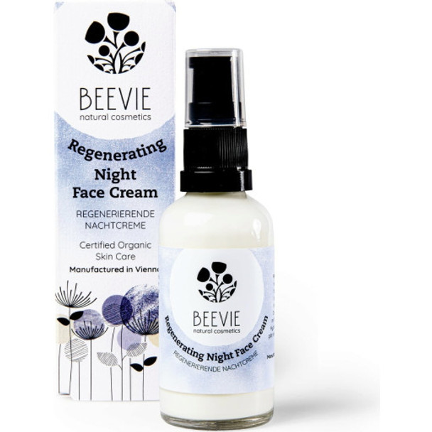 BEEVIE Organic Regenerating Night Face Cream Rich moisturising care with grapeseed oil & honey