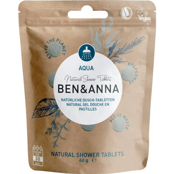 BEN & ANNA Aqua Natural Shower Tablets Natural cleanser that is gentle on the skin