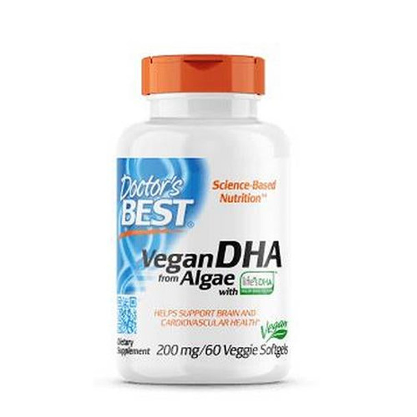 Vegan Dha 200Mg, 60 Veggie Soft Gels By Doctors Best