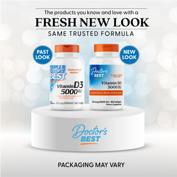Doctor'S Best Vitamin D3 5000 Iu 180 Softgels