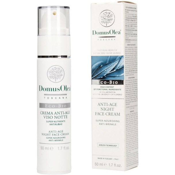 Domus Olea Toscana Anti Age Face Cream Night Rebalances the hydro-lipid film and has an invigorating and restoring action