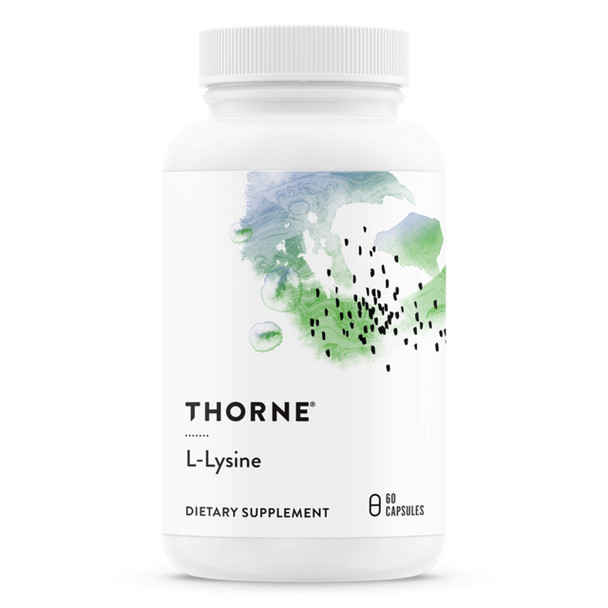 Thorne Research - L-Lysine - Essential Amino Acid for Skin Health, Energy Production, and Immune Function - 60 Capsules