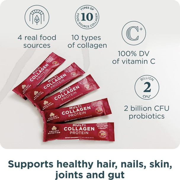 Ancient Nutrition Multi Collagen Protein Stick Packs - 40 Count Box