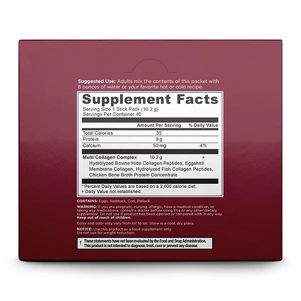Multi Collagen Protein Stick Packs - 40 Count Box