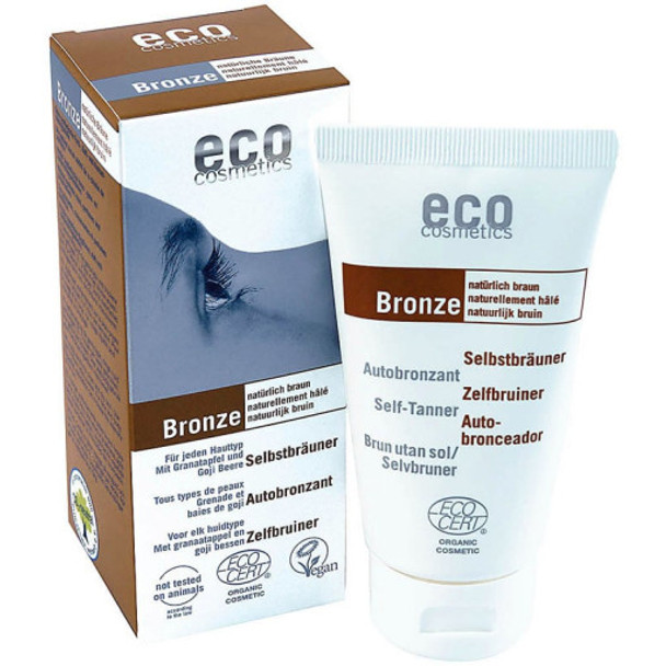 eco cosmetics Bronze Self-Tanning Lotion With the fragrance of pomegranate and Goji berries.