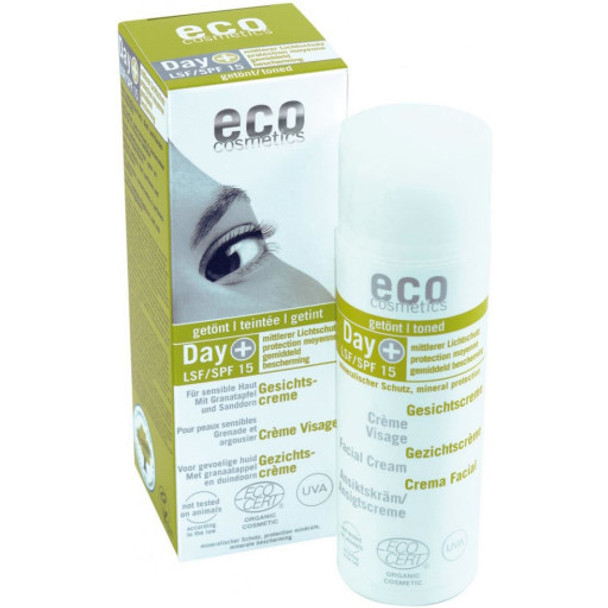 eco cosmetics Day Cream SPF 15 Tinted, 50 ml Protective day cream for sensitive skin.