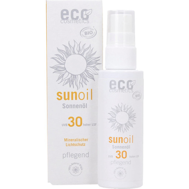 eco cosmetics Sun Oil Spray SPF 30, transparent Suitable for all skin types.