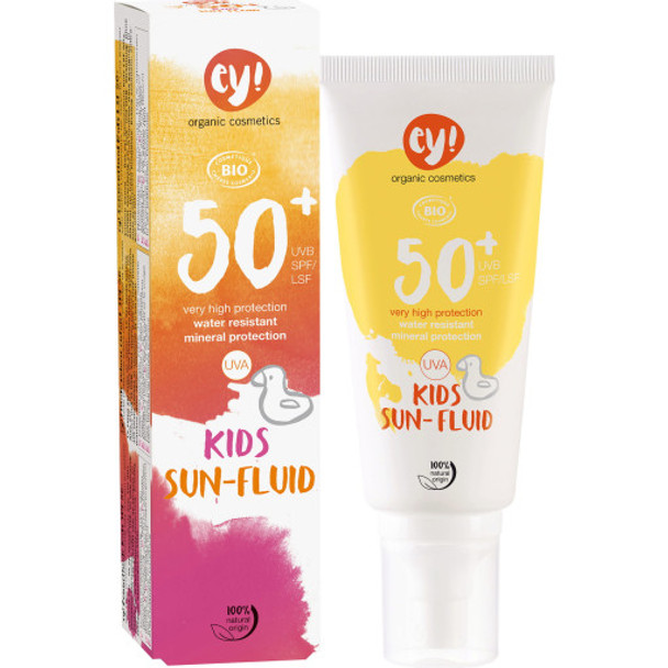 ey! organic cosmetics Sun Fluid Kids SPF 50+ High sun protection for kids & adults with sensitive skin