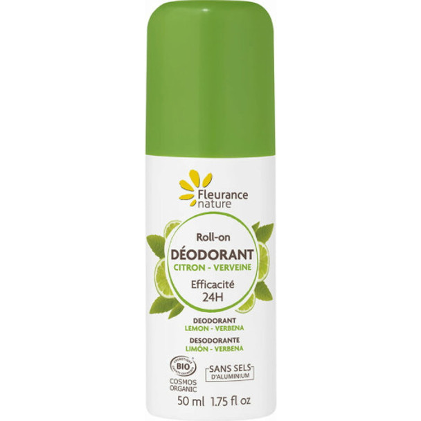 Fleurance Nature Lemon & Verbena Deodorant Clarifying & hydrating roll-on for daily use