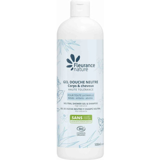 Fleurance Nature Neutral Shower Gel Mild, sulphate-free cleanser for the face, body & hair