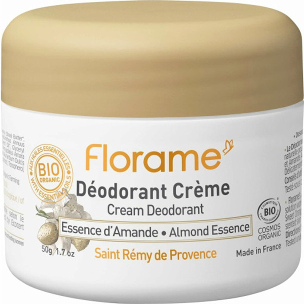 Florame Almond Essence Cream Deodorant Delicately scented for lasting freshness