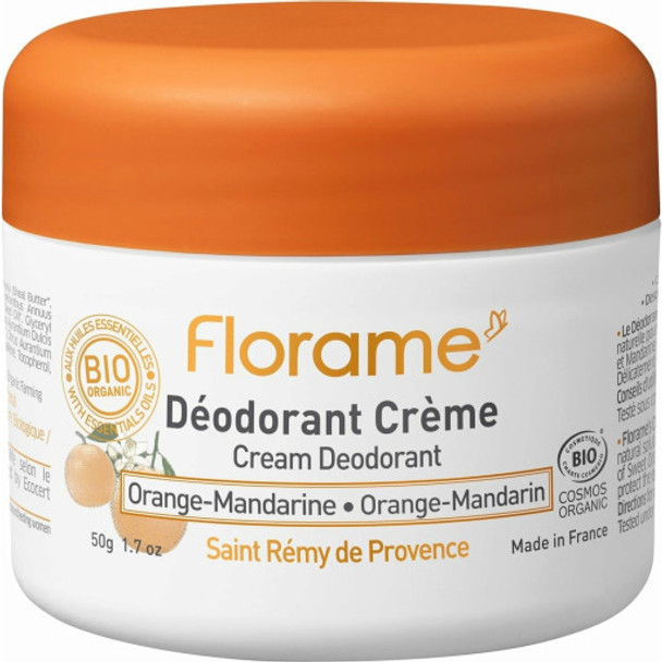 Florame Orange-Mandarine Cream Deodorant Natural odour protection with nourishing properties