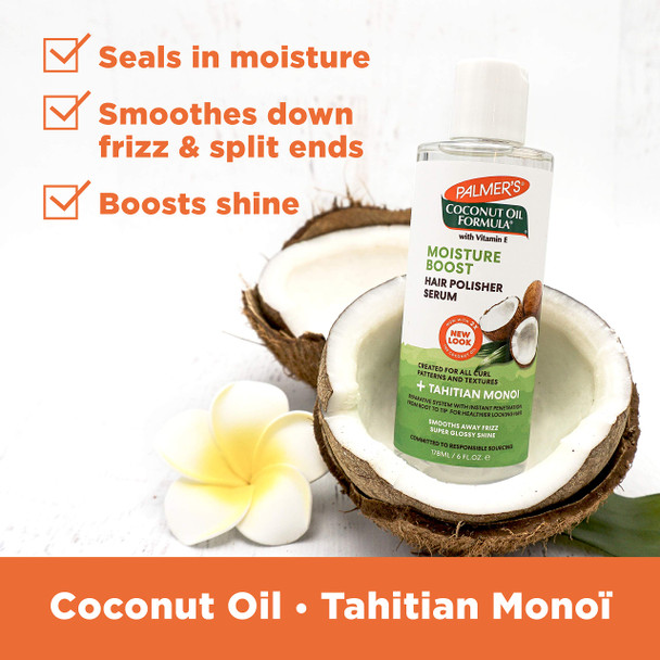 Palmer's Coconut Oil Formula Moisture Boost Hair Shine Serum, 6 Ounce (Pack of 3)