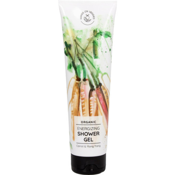 Hands on Veggies Organic Energizing Shower Gel Invigorating, plant-based shower gel with carrots & coconut