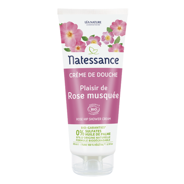 Natessance Wild Rose Cream Body Wash Fragrant, sulphate-free body cleanser for daily use