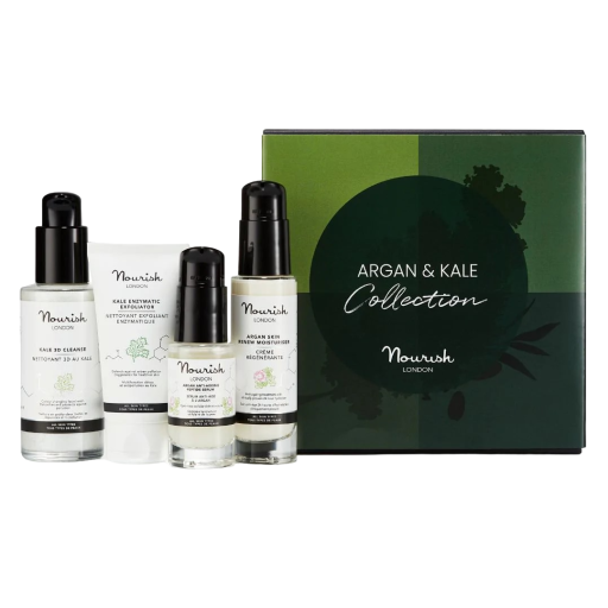 Nourish London Argan & Kale Collection Carefully selected products for a radiant complexion