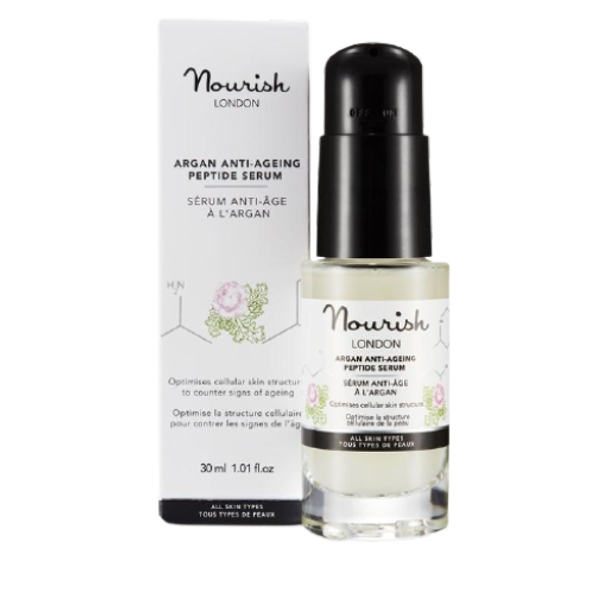 Nourish London Argan Anti-Ageing Peptide Serum Rich in active ingredients for a firmer complexion