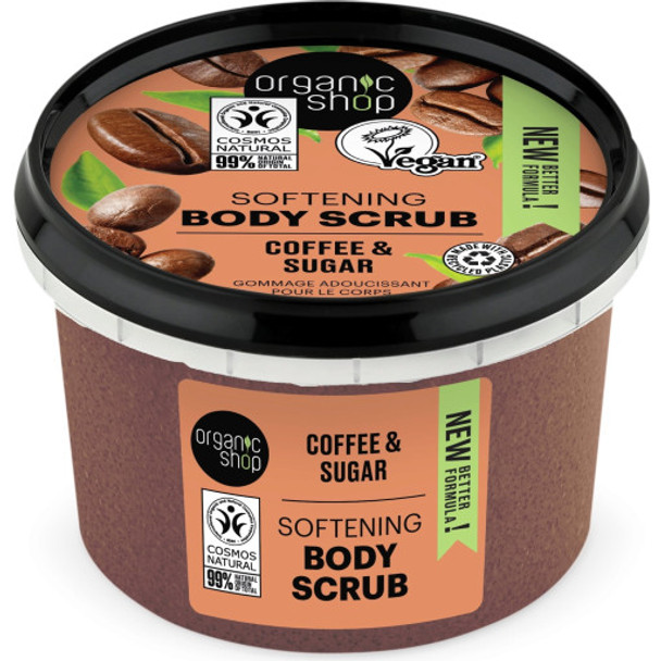 Organic Shop Softening Coffee & Sugar Body Scrub Exquisite body exfoliation product