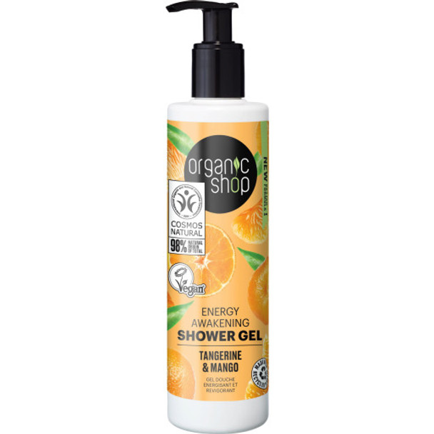 Organic Shop Tangerine & Mango Energy Awakening Shower Gel A refreshing gel for everyday use