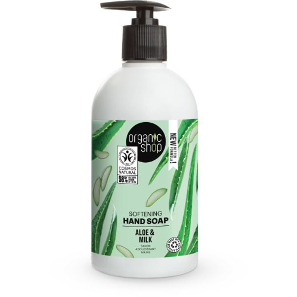 Organic Shop Aloe & Milk Softening Hand Soap Gentle enough for everyday use