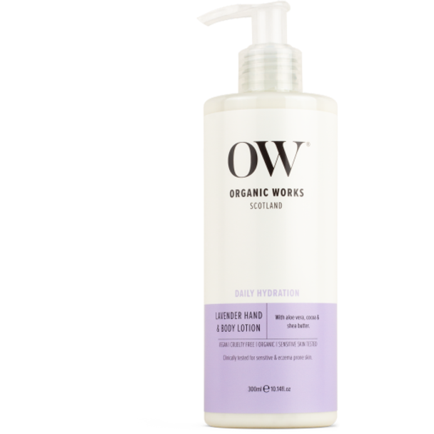 Organic Works Lavender Hand & Body Lotion Subtle scented body care
