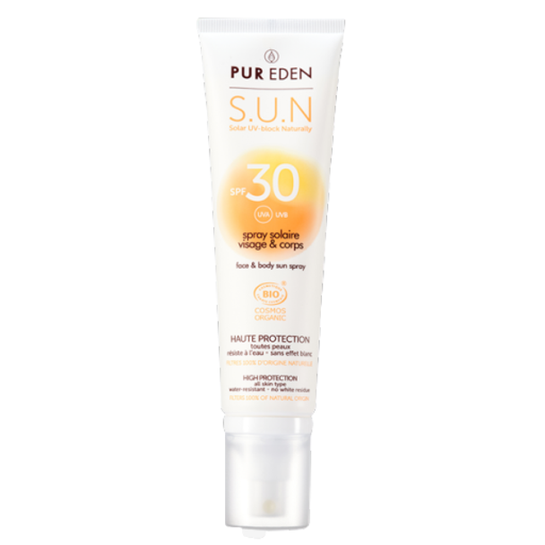 Pur Eden Sun Spray Face & Body SPF 30 Protects the skin as you sunbath