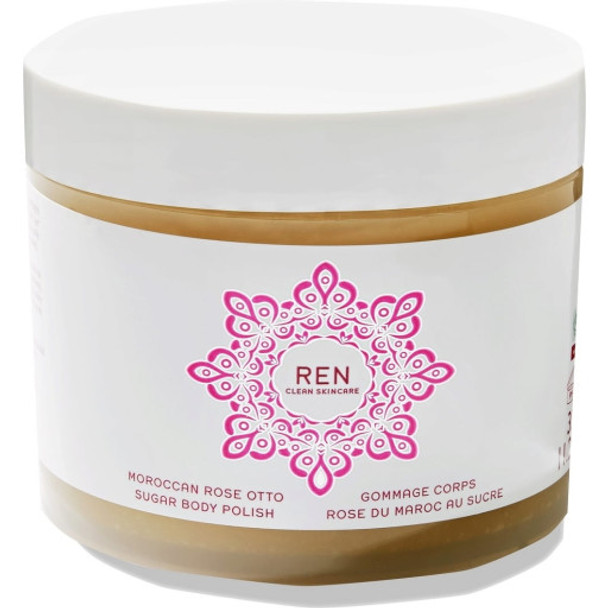 REN Clean Skincare Moroccan Rose Otto Sugar Body Polish Revitalising body scrub with a delicate rosy fragrance