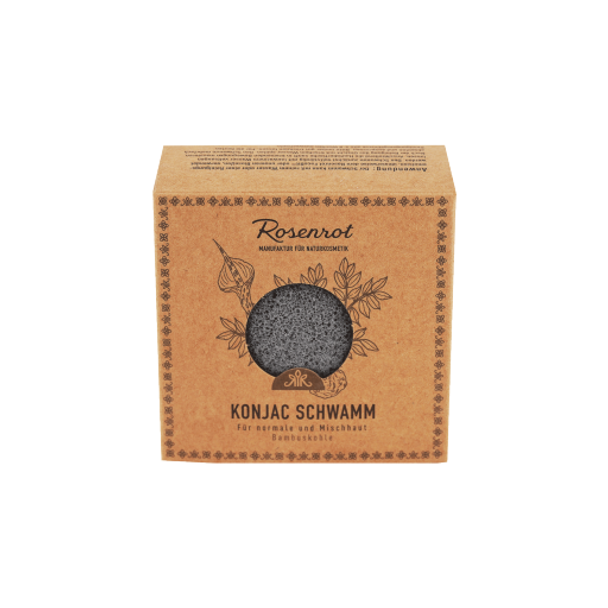 Rosenrot Bamboo Charcoal Konjac Sponge For a clear complexion