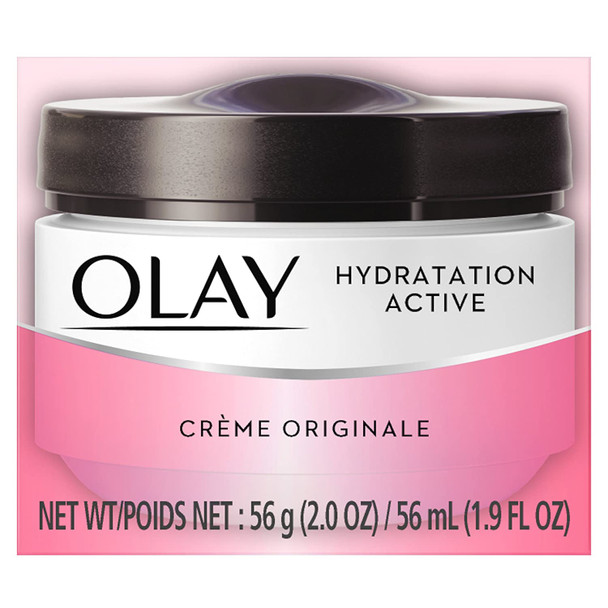 Olay Active Hydrating Cream Face Moisturizer, 1.9 fl oz Packaging may Vary