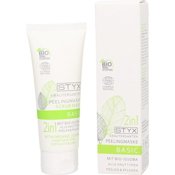 STYX Kräutergarten 2-in-1 Peeling Mask with Organic Jojoba Face peeling & face mask in 1