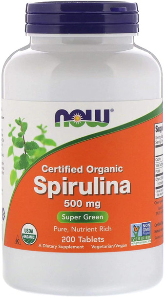 500mg Organic Spirulina 200 Tablets