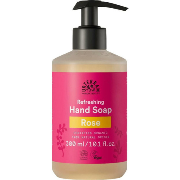 Urtekram Rose Hand Soap Pampering liquid soap for the hands