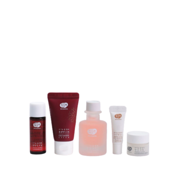 Whamisa Basic Set 5 skincare products from the Organic Flowers line