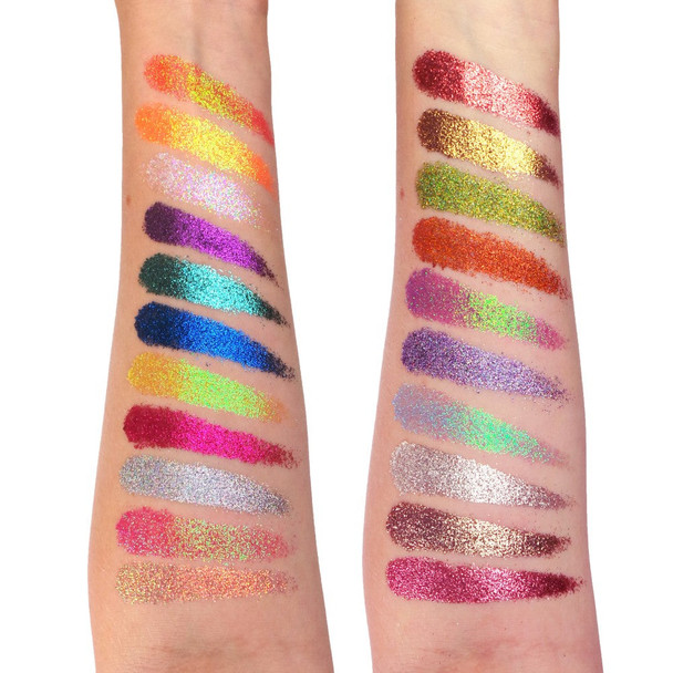 RU-87900 :  United Shades of Glitter - 21 Pressed Glitter Palette 6 PC