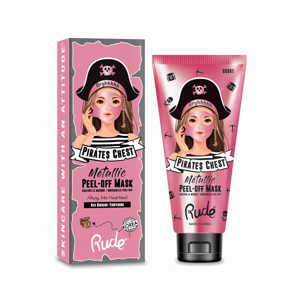 RU-88081 : Pirate's Chest Metallic Peel-off Mask - Ahoy, Me Hearties! (Tightening) 6 PC