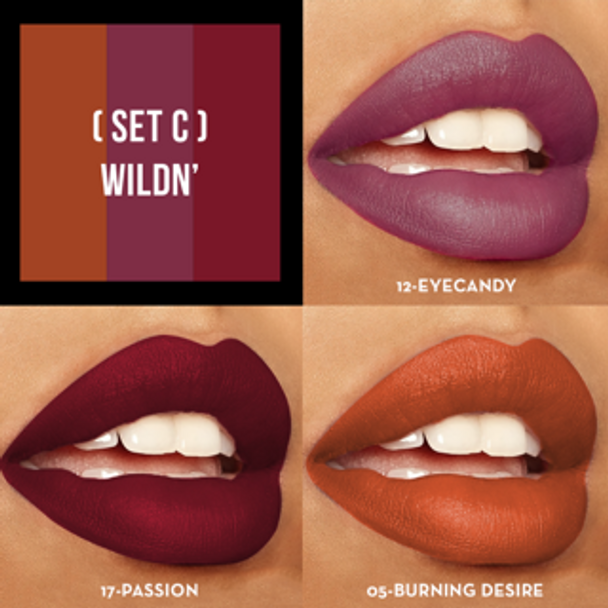 ITA-192SETC : Sexy Trio Satin Lipstick Set-Wildn' : 3 Sets