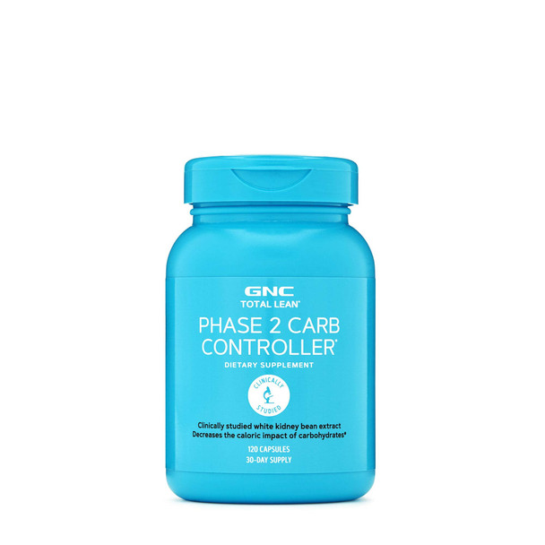 GNC Total Lean Phase 2 Carb Controller, 120 Capsules, Decreases Calorie Impact from Carbohydrates