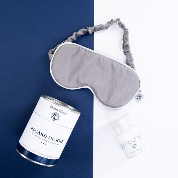 Regard de Soie : serum contour des yeux et masque en soie Gris de la nuit
