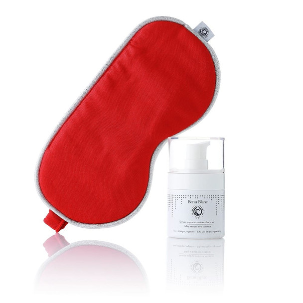 Regard de Soie : serum contour des yeux, masque en soie Rouge du soir