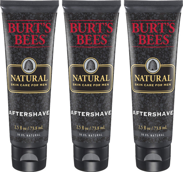 Burt's Bees Natural Skin Care for Men, Aftershave, 2.5 Ounces (Pack of 3)