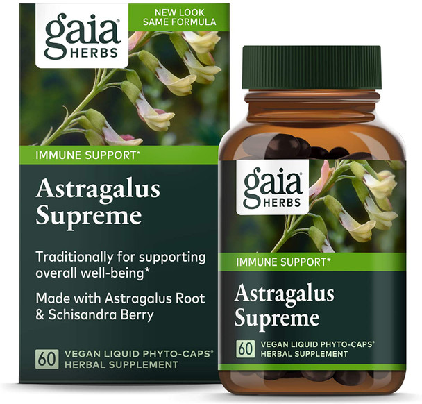 Gaia Herbs Astragalus Supreme, 60 Vegetarian Liquid Capsules