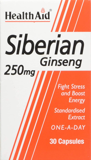 HealthAid Siberian Ginseng 250mg - 30 Capsules