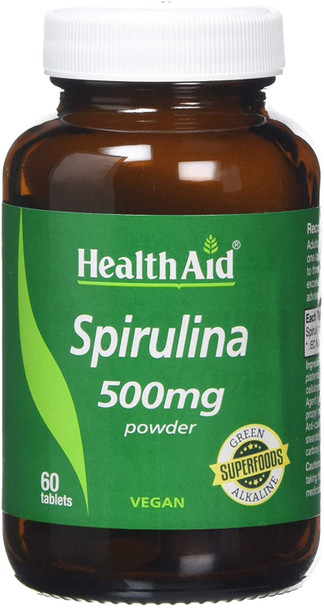 HealthAid Spirulina 500mg - 60 Tablets