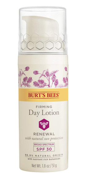 Burt's Bees Renewal Firming Day Lotion with Bakuchiol Natural Retinol Alternative SPF 30, 1.8 Oz (Package May Vary)