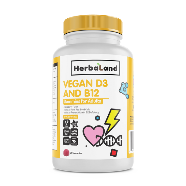 Herbaland Vegan D3 + B12 For Adults 90 Chews