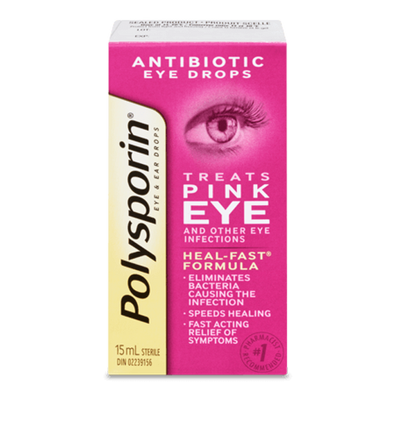 OTC Polysporin Pink Eye Drops 15 ml