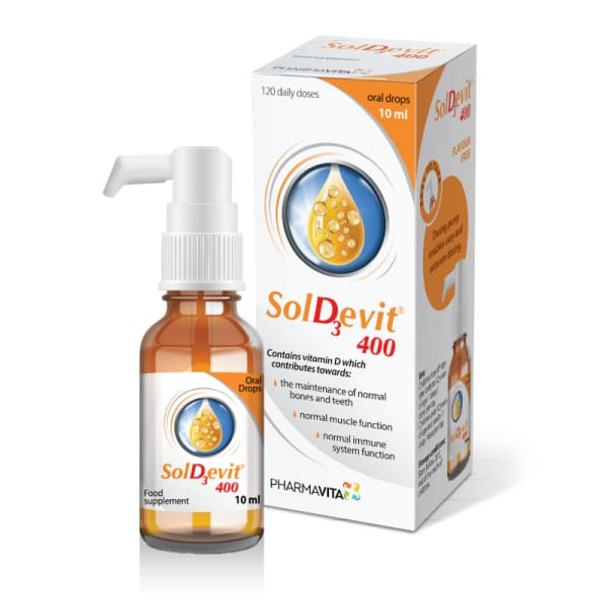 Soldevit 400 IU vitamin D3 oral drops