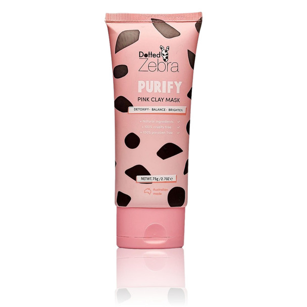 Dotted Zebra Australian Purifying Pink Clay Mask, 2.7oz