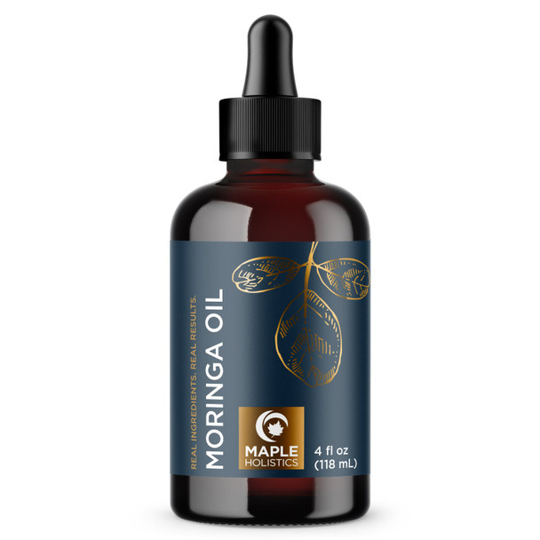 Moringa Oil for Hair Skin and Nails - Hair Oil Treatment and Anti Aging Serum for Face Care