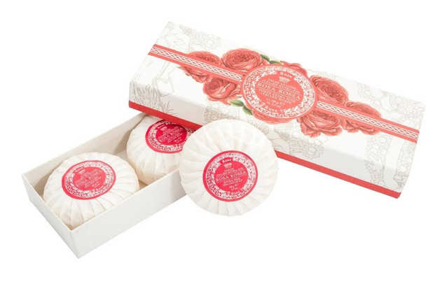 Red Rose Luxury Bar Soaps - Set of 3
